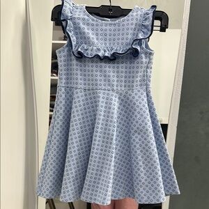 Janie and Jack Blue and White Ruffled Tiered Sundress